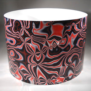 Drum-Wrap Galvanized Alchemy Red Silver Depth From 3'' to 14''.